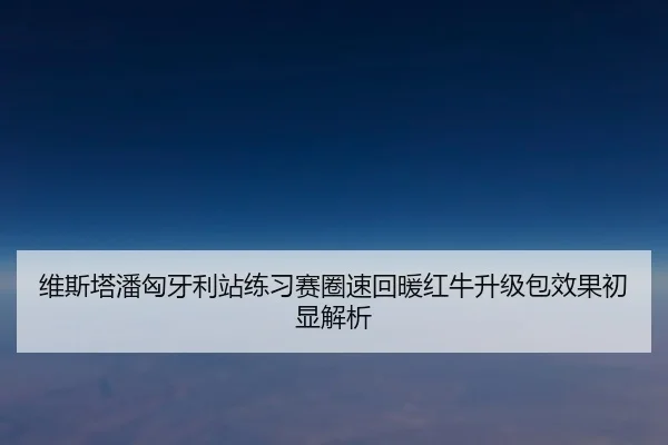 维斯塔潘匈牙利站练习赛圈速回暖红牛升级包效果初显解析