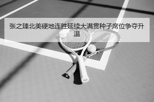 张之臻北美硬地连胜延续大满贯种子席位争夺升温